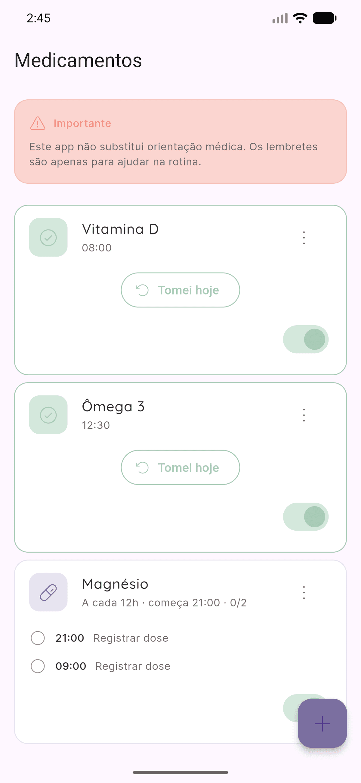 Lista de medicamentos do Levvi com doses confirmadas