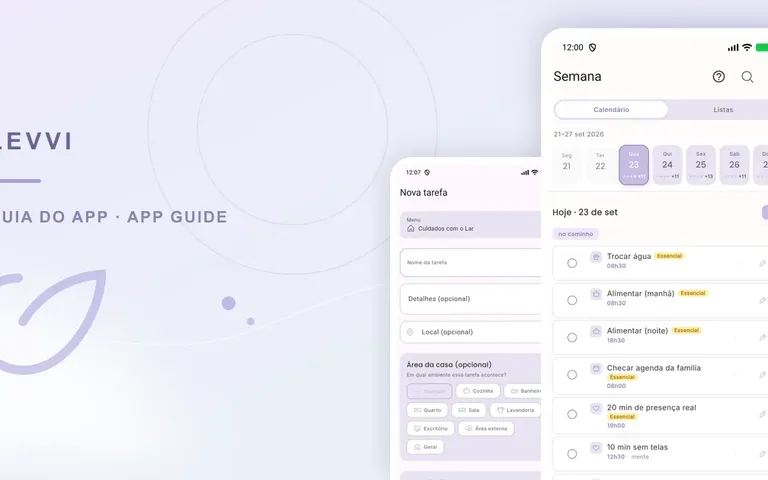 Real Levvi weekly tasks and task editor / Tarefas semanais e editor reais no Levvi